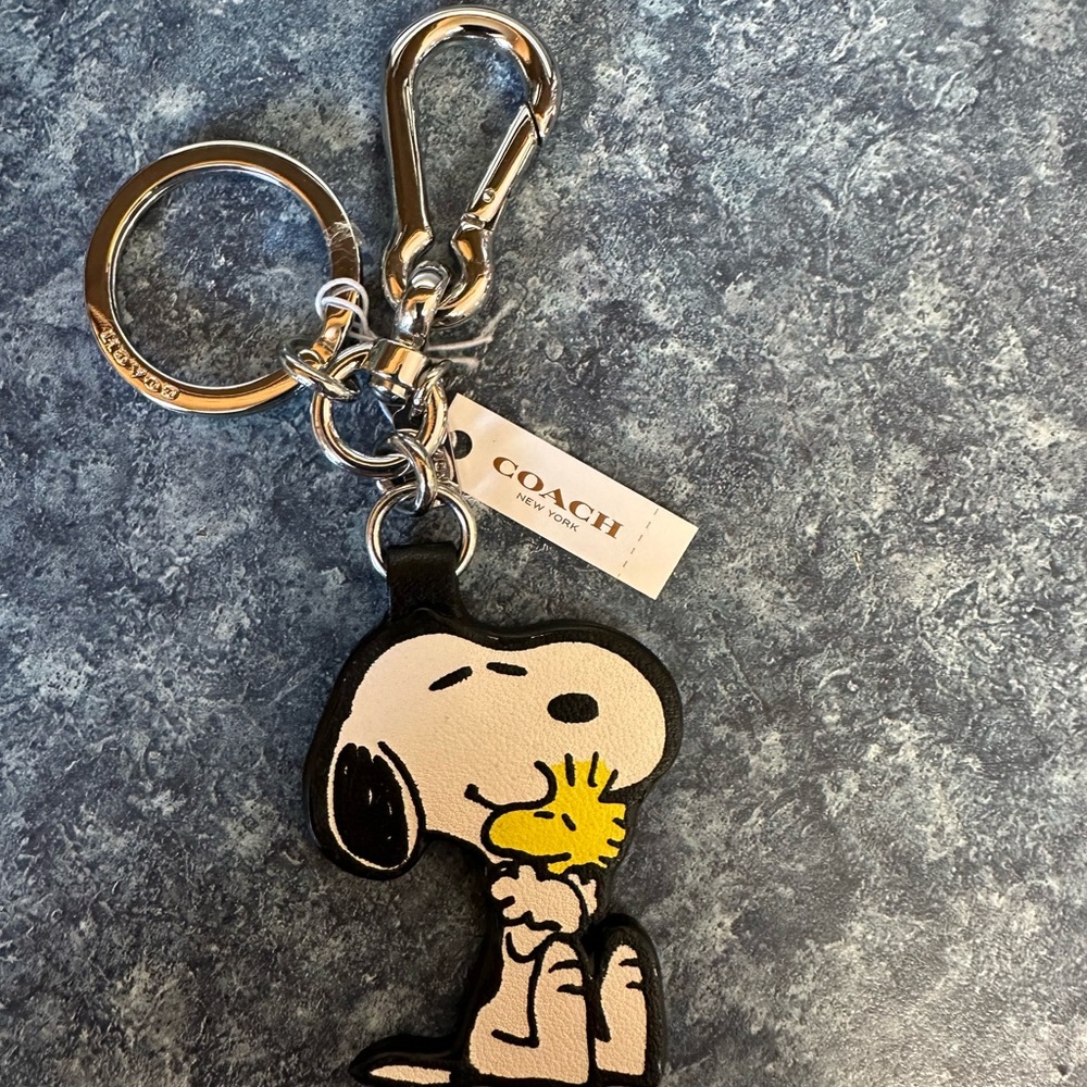 Coach Snoopy and Woodstock Keychain